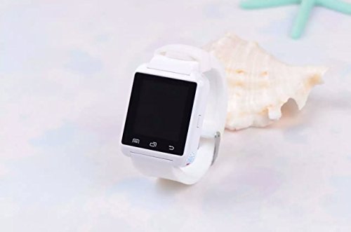 Colofan Smartwatch Luxury U8 Bluetooth Smart Watch WristWatch Phone with Camera Touch Screen for IOS Iphone Android Smartphone Samsung Smartphone (white)