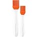 M KITCHEN WORLD Silicone Basting - BBQ, Pastry, and Oil Brush (Orange), Turkey Baster, Barbecue Utensil - use for Grilling & Marinating - Desserts Baking, Set of 2 with 2 Recipe Electronic Books primary