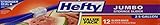 Hefty One Zip 2.5 Gallon Jumbo Bags 12 Count Boxes (Pack of 3) 36 Bags Total