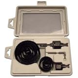 Termight Series 9 Piece Wood Hole Saw Set with Plastic Case