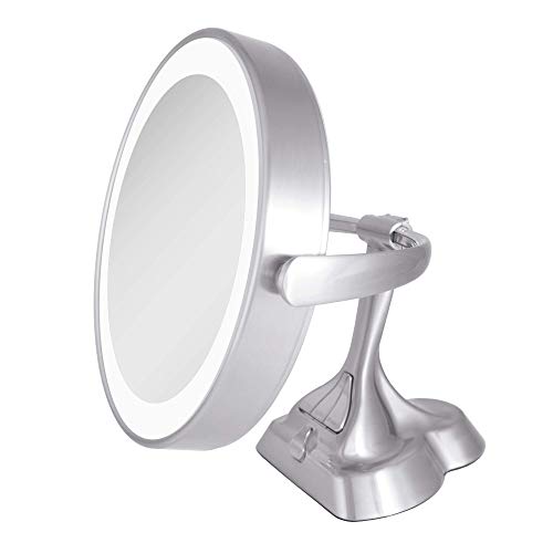 Zadro Led Light Dimmable Dual-sided Vanity Mirror, Satin Nickel - Thumbnail 4