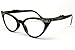 Vintage Cat Eye Clear Sunglasses Eyeglasses Rhinestone Womens Black E13