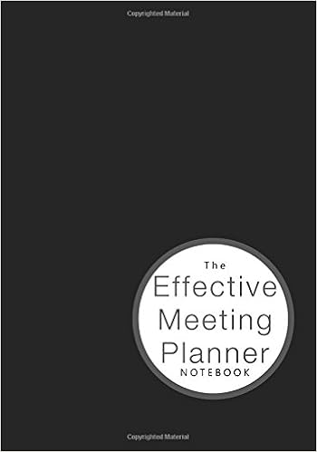 The Effective Meeting Planner Notebook Meeting Notes - 