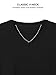 DAVID ARCHY Men's Undershirts Micro Modal Ultra Soft T-Shirts Stretch Moisture-Wicking V-Neck Tees for Men, 3-Pack (M, Black)