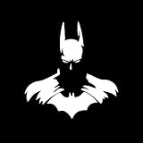 Batman Face WHITE Vinyl Car/Laptop/Window/Wall Decal