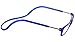 Clic Magnetic Reading Glasses for Men or Women, Computer Readers, Original (S-M, Blue, 1.25 Magnification)