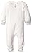 Burt's Bees Baby Girls' Waterlily Organic Coverall + Hat Set, Vanilla Cream, 6-9 Months
