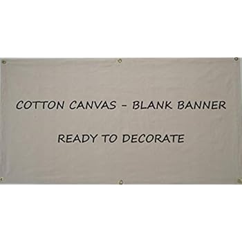 Amazon Com Canvas Banner Blank Canvas 36 X 72 Paintable Blank