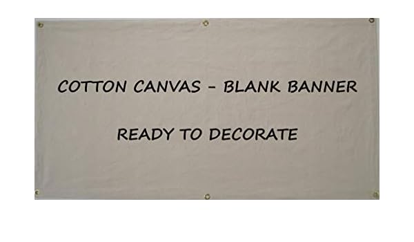 Amazon Com Canvas Banner Blank 24 X 60 Paintable 10oz