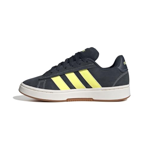 Adidas Men's Grand Court Alpha, Aurora Ink/Yellow/Gum, 4 at Amazon
