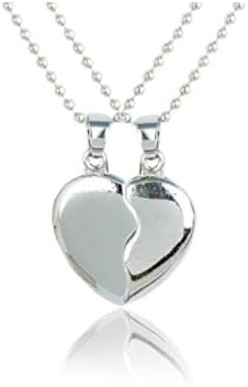 Waama Jewels Silver 2 in 1 Love Heart Pendant/Locket with Chain for Boys and Girls