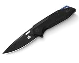 QSP Pocket Knife Shark QS103-B, Sharp 440C Stainless Steel Blade and G10 Handle Utility Knife for Men, Gift for Father(Black Titanium Coated Blade)