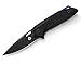 QSP Smooth Opening Tactical Folding Knife, Non-slip 4.75'' G10 Handle, Sharp 440C Blade, Safety Ball Bearing System, Men's Gift(Black Titanium Coated Blade)
