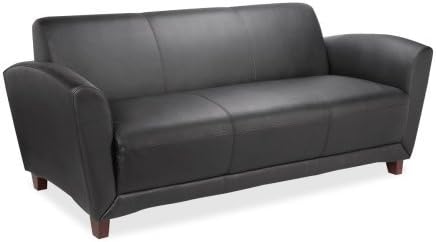 Amazon Com Lorell Leather Reception Sofa 44 Height X 31 Width