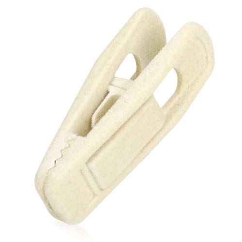 Tinfol Velvet Hangers Clips, 24 Pack Beige Pants Velvet Clips, Clothes
