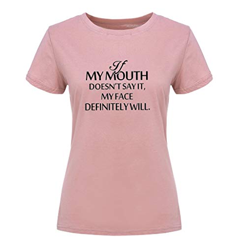 LuluZanm Letter Print T-Shirt for Women Sale Ladies Fashion O-Neck Short Sleeve Blouses Basic Summer Tops Plus S-5XL - Thumbnail 3