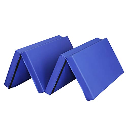 ZENOVA Thick Tumbling Crash Pad Landing Mat for Gymnastics 4 fold Kip Bar Mat Workout Crash Mat