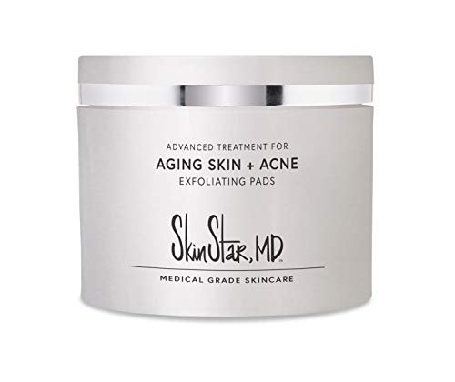 Acne Pads for Body and Face, Exfoliating Pads for Age Defense with Salicylic Acid, Glycolic and Lactic Acid 60 counts