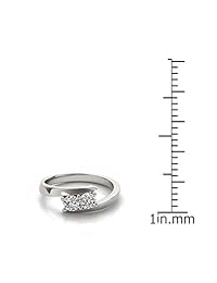 Anillo Forever Us con dos piedras preciosas, diamantes de 1 8 quilates, oro blanco 14 K