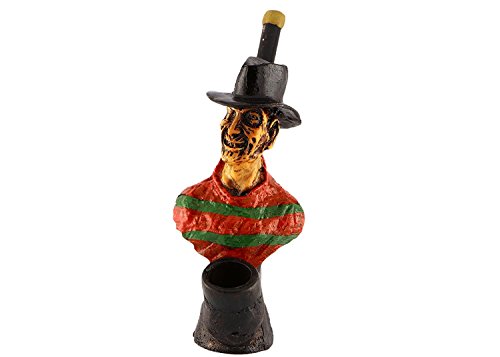 Handmade Tobacco Pipe Horror Movies Hand Painted Art Collectible (Freddy Krueger)