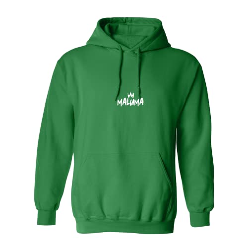 Maluma Medallo En El Mapa Green Hoodie Felpa con Cappuccio, Verde, L Unisex-Adulto
