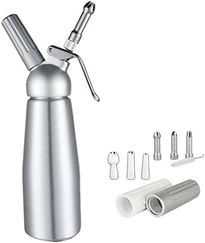 Telisii Professional Whipped Cream Dispenser 500ml Nitro Cartridge Prefect for Homemade Whipped Cream Sause Desserts Foam Infused Liquors