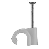 Skywalker Signature Series Single Rg6 Cable Clip W/concrete Nail, White, Qty100