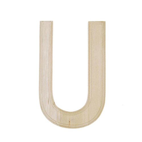 6" Blank Unfinished Wooden Letter U