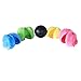 Magic Roller Ball Toy, Dog Cat Pet Toy Automatic Roller Ball Magic Ball (1 Rolling Ball + 4 Color Ball Cover)