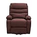 Homegear Microfiber Power Lift Electric Recliner Chair with Massage, Heat and Vibration with Remote Brown