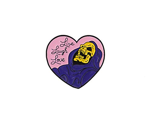 'Live Laugh Love' Skeletor meme 1'1inch enamel lapel pin