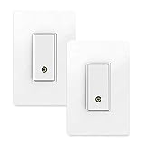 Wemo Light Switch 2-Pack, WiFi Enabled, Compatible with Alexa and Google Assistant (Renewed)