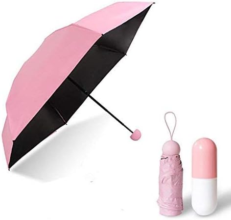 Goank Mini Foldable Capsule Umbrella Lightweight (Pink)