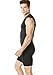 TM-MUV06-BLK_Medium Tesla Men's V Neck Sleeveless Cool Dry Compression Muscle Tank Baselayer MUV06
