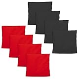 Weatherproof Duck Cloth Cornhole Bags - Set of 8 Bean Bags for Corn Hole Game - Regulation Size & Weight - Made with Corn-Shaped Synthetic Corn