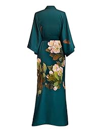 Old Shanghai bata tipo quimono, larga, estampado floral y acuarela, para dama