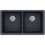 Elkay ELGU3322GY0 Quartz Classic Equal Double Bowl Undermount Sink, Dusk Gray