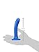 Doc Johnson Platinum Premium Silicone - The Slim - 6.15 in. Long and 1.1 in. Wide - Dildo - O-Ring Harness Compatible - Blue