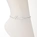 Yesarts Personalized 925 Sterling Silver Name Anklet Bracelet-Custom Made with Any Names