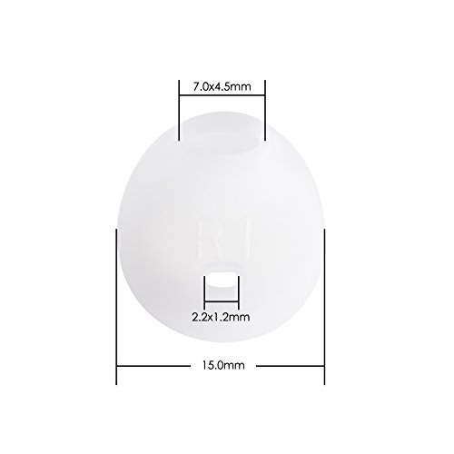 20 Pieces Silicone Earbud Cover Tips Teemade Replacement Ear Gels Buds for Samsung Galaxy Note 5/Note 7/S7/S6/S6 Edge/Level U Earbuds (White) - Thumbnail 2