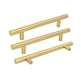 goldenwarm Brushed Brass Drawer Pulls Brass Cabinet