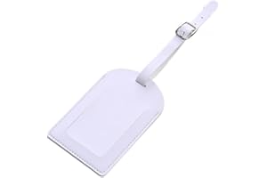 1 PC White PU Luggage Tags Anti Lost Waterproof Soft Touch Easy Find Durable Heavy Duty Travel Luggage Suitcase