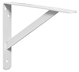 Decko Products 49143-10 Heavy-Duty Shelf Bracket, 10.5-Inch X 7.5-Inch, White, 10-Pack