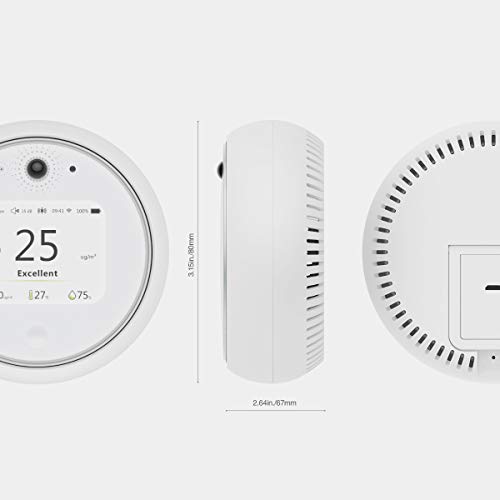 Koogeek Air Quality Monitor, Indoor Air Quality Tester PM2.5/PM10 Temperature Humidity Test