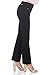 Rekucci -Women- Secret Figure Pull-On Knit Straight -Pant w/Tummy Control (8, Black)