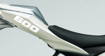 Pair of 600 Engine size Fairing stickers, 600cc Motorcycle (White)