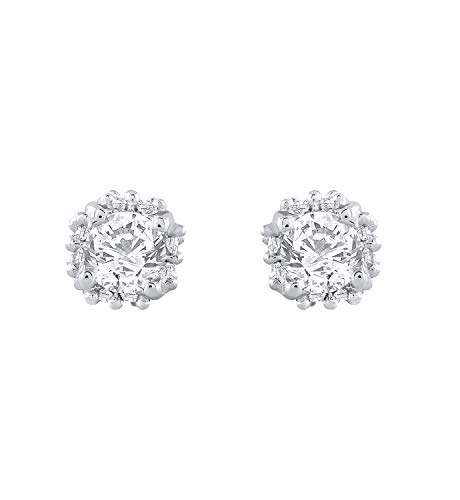 Royal 1/2 Carat Diamond Stud Earrings in 14K White Gold - IGI Certified