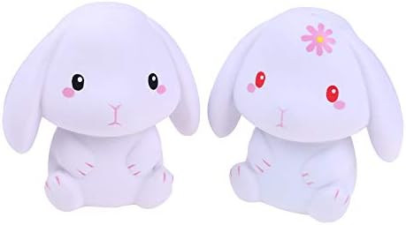 Livoty Jumbo Squishies Toy Adorable Rabbit Slow Rising Cream Scented Stress Relief Toys Gift for Kids (A & B)