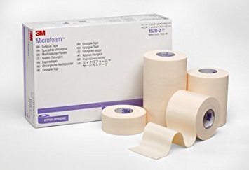 3m microfoam surgical tape 1" x 5 1/2 yd, stretched box of 12