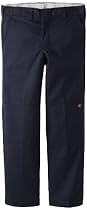Dickies Big Boys' Flex Waist Double Knee Pant With Extra Pocket, Dark Navy, 10 Husky